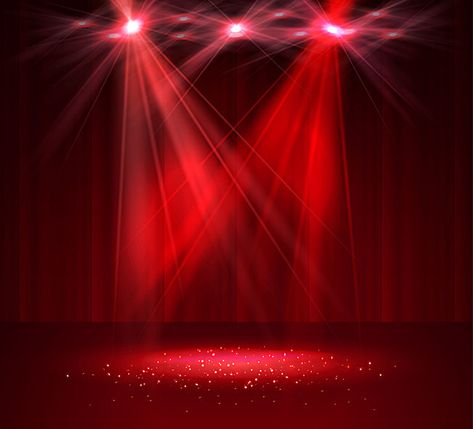 Red stage lighting vector background dream Stage Background Aesthetic, Stage Lights Aesthetic, Stage Background Design, Marriage Logo, Lighting Design Theatre, Red Carpet Backdrop, Stage Lighting Design, Trendy Lighting, Dark Background Wallpaper