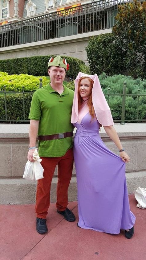 Robin Hood and Maid Marian in the Magic Kingdom! Maid Marian And Robin Hood, Robin Hood Maid Marian Costume, Maid Marian Cosplay, Robin Hood Disney Costume, Maid Marian Disneybound, Robin Hood Costume Women, Robin Hood And Maid Marian Costume, Maid Marian Costume, Robin Hood Halloween