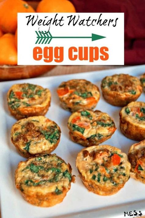 Weight Watchers Egg Cups are a low-point breakfast option. Only 1 point for 4 muffins! This high-protein breakfast will keep you on target and satisfied. Weight Watchers Ham And Egg Cups, Weight Watcher Breakfast Egg Muffins, Weight Watcher Egg Muffins, 1 Point Egg Muffins, Ww Breakfast Muffins, Ww Egg Cups Breakfast, Ww Egg Muffins Breakfast, Ww Low Point Muffins, Low Calorie Egg Muffins