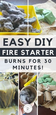 Diy Fire Starter, Homemade Fire Starters, Camping Fire Starters, Fire Starters Diy, Camping Hacks Diy, Survival Supplies, Fire Starter, Survival Food, Wilderness Survival