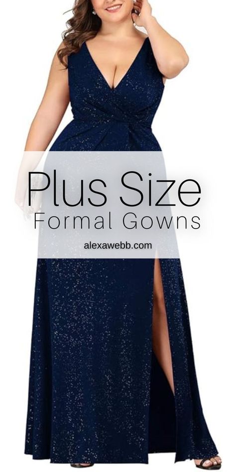 36 Plus Size New Year's Eve Gowns curated by Alexa Webb #plussize Formal Dress For Plus Size Women, Formal Dresses For Short Curvy Figures, Party Dress For Plus Size Women, Evening Gowns For Plus Size Women, Birthday Outfit Ideas For Women Plus, Evening Dresses Plus Size Classy, Plus Size Gala Dress Classy, Plus Size Evening Gown Special Occasions, Plus Size Elegant Dresses Classy