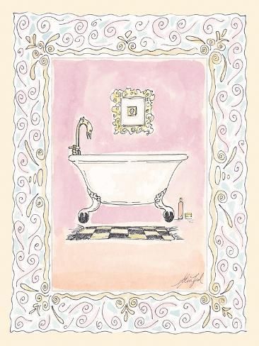 size: 12x9in Art Print: Toilette I by Steve Leal : Bathroom Gallery Wall, Lithography Prints, Girly Room Decor, Conversational Prints, Bathroom Posters, Bathroom Artwork, Dorm Art, Photo Wall Gallery, Bathroom Art Prints