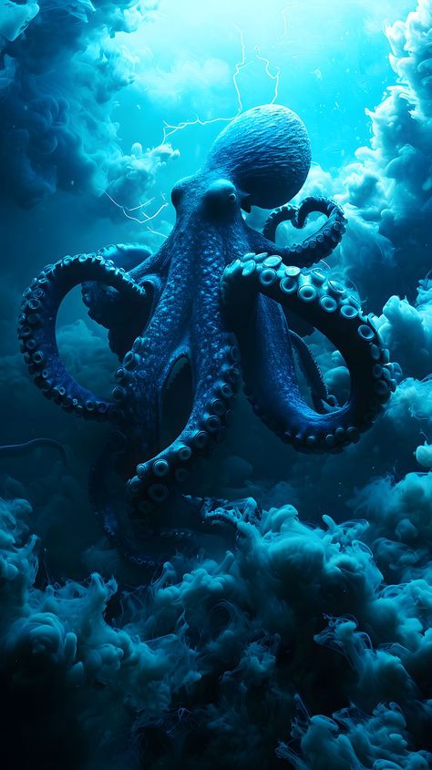 Explore the enigmatic world of animal photography with this unique animals aesthetic wallpaper featuring octopus ink clouds in a turbulent storm. Witness the power of animal reference photos captured in an intense photography aesthetic scene. Follow and discover more animals beautiful wallpapers, plus art products and more via the link in bio. 🐙🖼️ Deep Sea Diver Art, Octopus Photography, Aquarium Wallpaper, Octopus Photos, Ocean Creatures Art, Octopus Sketch, Octopus Wallpaper, Wallpapers Home Screen, Octopus Pictures