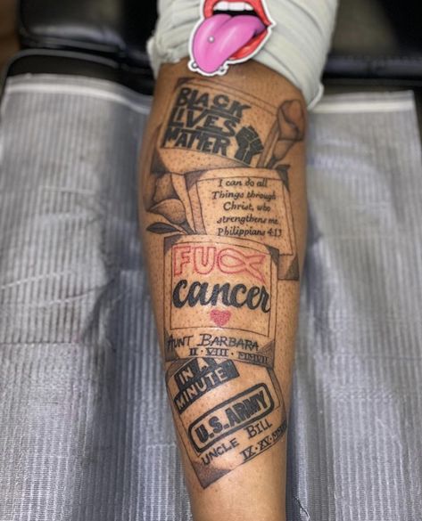 Sleeve Tattoos Black Women, Fye Tattoos, Sleeve Tattoos Black, Tattoos Black Women, Initial Tattoos, Memorial Tattoo Ideas, Barbie Tattoo, Shoulder Sleeve Tattoos, Half Sleeve Tattoos Forearm