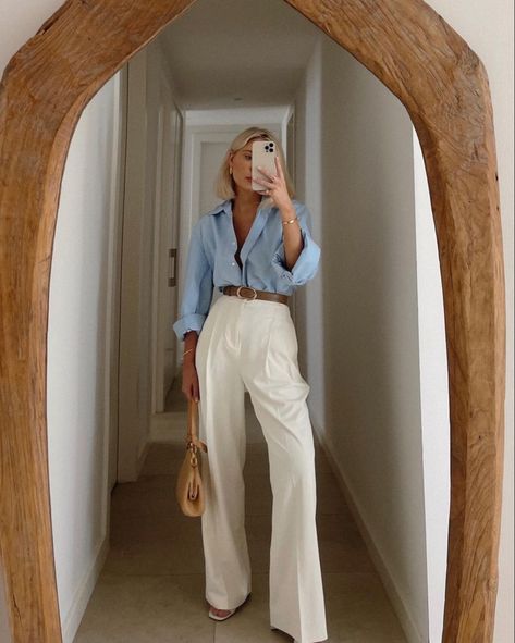 Witte Jeans Outfit, Outfits 2023, Aesthetic Beach, Looks Street Style, Mode Inspo, Looks Chic, 2024 Fashion, 가을 패션, Business Casual Outfits