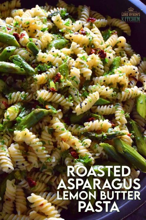 Easter Pasta Salad, Lemon Butter Pasta, Balsamic Pasta, Asparagus Pasta Salad, Meat Meals, Lemon Asparagus, Asparagus Recipes, Butter Pasta, Work Lunches