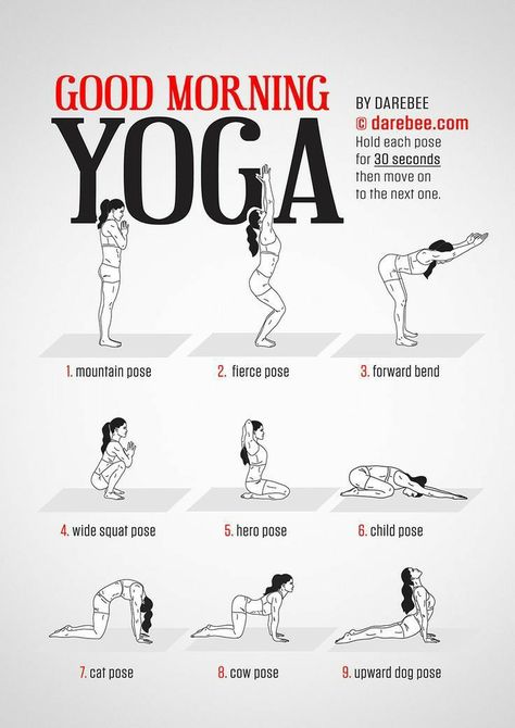 Good Morning Yoga, Darebee Workout, Morning Yoga Workouts, Workout Morning, Yoga Beginners, Fitness Outfits, Beginner Yoga, Trening Fitness, Bikram Yoga