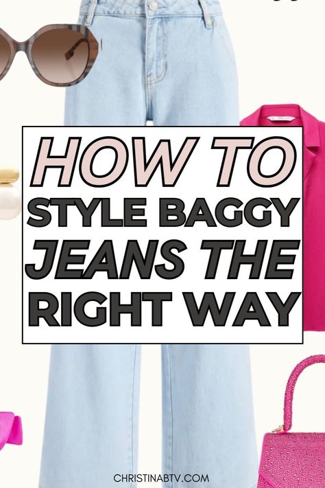 Looking for fresh ideas on How To Style Baggy Jeans? Explore our styling guide filled with inspiration to make these Women's Jeans work for every occasion. Whether you prefer a classic look or something more edgy, these Women's Fashion tips will help you rock baggy jeans with confidence and flair. Casual Baggy Jeans Outfit, How To Wear Baggy Jeans, What To Wear With Baggy Jeans, Baggy Jeans Look, Styling Baggy Jeans, How To Style Baggy Jeans, Style Baggy Jeans, Ripped Baggy Jeans, Light Color Jeans