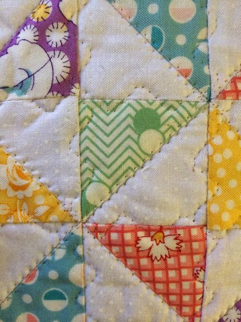 Quilt In The Ditch, Quilting In The Ditch Tutorials, Mixing Machine And Hand Quilting, Quilting A Quilt, How To Stitch In The Ditch Quilting, Quilt Top Stitching Ideas, Top Stitching A Quilt, Free Hand Quilting Designs, Stitch In The Ditch Tutorial