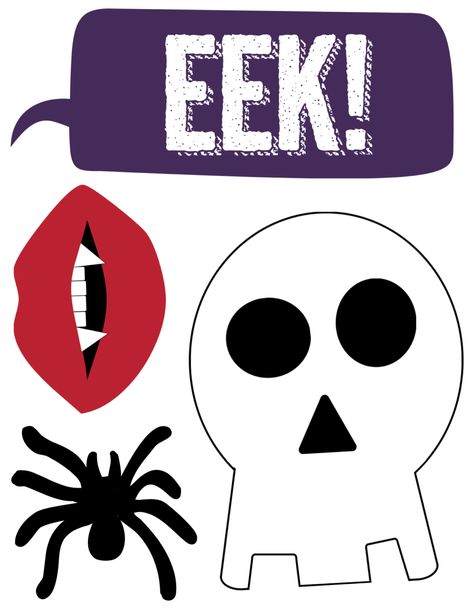 Eek Sign, Photo Booth Props Template, Halloween Photo Booth Props, Photo Booth Printables, Halloween Party Craft, Photobooth Props Printable, Props Free, Halloween Photo Booth, Halloween Photo