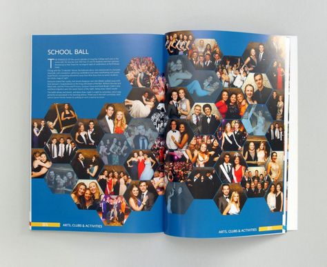 Yearbook Posters, Yearbook Spreads Ideas, Yearbook Collage, School Magazine Ideas, Handbook Design, Yearbook Idea, Yearbook Design Layout, College Yearbook, Photograph Collage