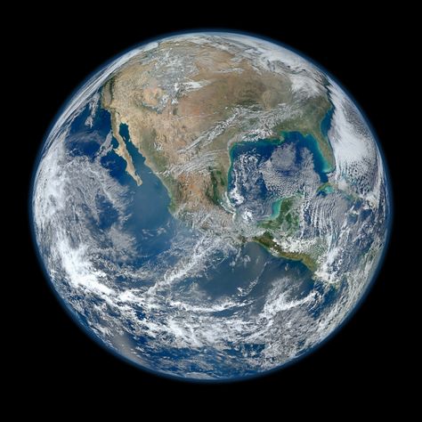 The newly released Blue Marble image of the Earth from NASA The Earth, Nasa, North America, Marble, Blue