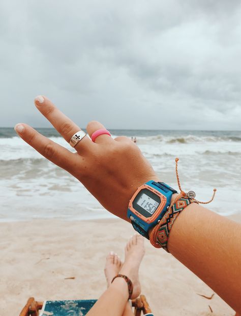 VSCO: campbellbabin Shark Watch Outfit, Shark Leash Watch, Surf Watch, Freestyle Watch, Beachy Bracelets, Apple Watch Fashion, Surf Jewelry, Preppy Bracelets, Swiss Army Watches