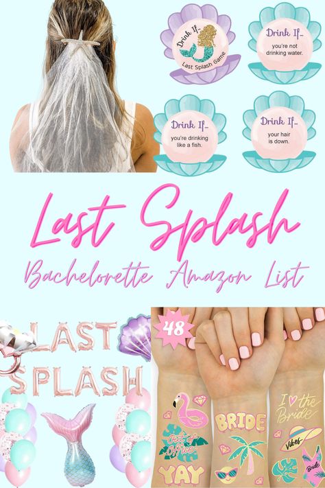 Bachelorette Party Beach Ideas, Bachelorette Party Last Splash, Last Splash Bachelorette Party Ideas, Beach Themed Bachelorette Party Ideas, The Last Splash Bachelorette Party, Last Splash Party, Bachelorette Party Themes Beach, Tropical Bachelorette Party Theme, Beach Theme Bachelorette Party