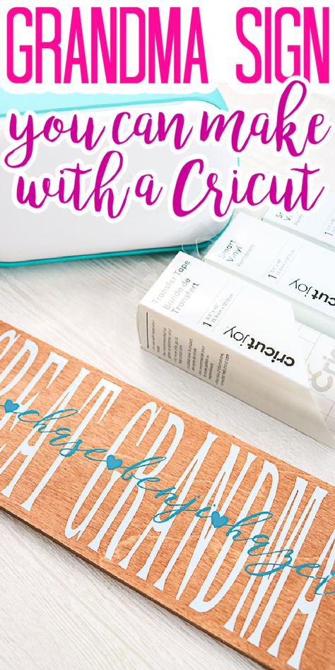 Make DIY grandma gifts for someone you love this holiday season! Your Cricut makes this DIY grandma sign easy to make and she will love the results! #grandma #grandparents #giftidea #cricut #cricutmade #cricutcreated Cricut Projects For Grandparents, Diy Grandma Gifts From Kids, Diy Grandma Gifts, Craft Gifts For Grandparents, Diy With Cricut, Gifts With Cricut, Best Gifts For Grandma, Cricut Gift Ideas, Grandparents Diy