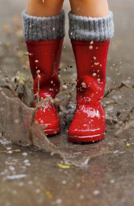 Rain Red Rain Boots, Puddle Jumping, I Love Rain, Facebook Engagement, Red Rain, Red Dirt, Love Rain, Walking In The Rain, Spring Activities