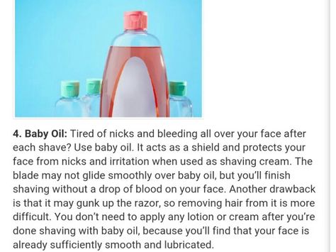 Baby oil .. shaving tips! Baby Oil Shaving, Shaving Tips, Baby Oil, Shaving Cream, Clean Girl, Spray Bottle, Cleaning Supplies, Shaving, Spray