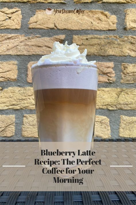 Is your morning routine incomplete without a steaming hot cup of coffee? If you're looking for the perfect recipe, then this easy-to-follow blueberry latte recipe will be just what you need! Blueberry Drink Recipes, Blueberry Coffee Syrup Recipe, Blueberry Coffee Recipe, Blueberry Latte Recipe, Blueberry Chai Latte, Blueberry Latte, Blueberry Iced Coffee, Blueberry Doughnuts, Aeropress Recipes