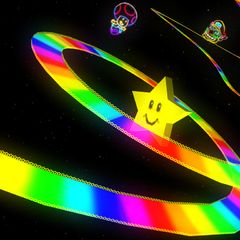 Mario Kart 64 - Rainbow Road Rainbow Road Mario Kart, Cursed Memes, Rainbow Road, Broken Dreams, Mario Kart, Aesthetic Colors, 90s Kids, A Rainbow, Smiley Face