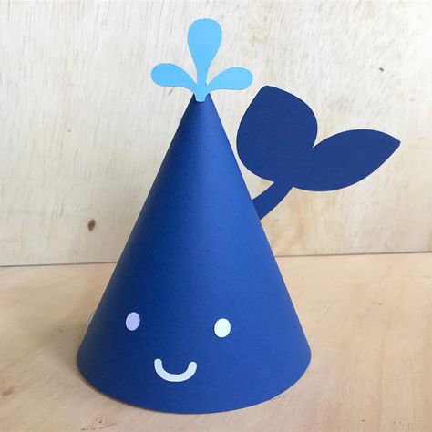 Party Hats For Adults, Whale Party, Whale Birthday, New Years Hat, Whale Theme, Polka Dot Party, Ocean Party, Vintage Birthday Cards, Sea Birthday Party