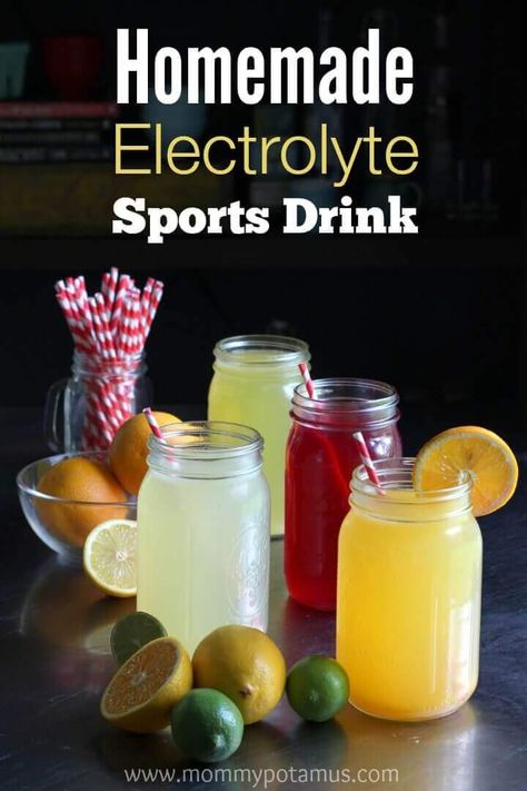 DIY Electrolyte Sports Drink Recipe Sports Drink Recipe, Homemade Sports Drink, Homemade Energy Drink, Electrolyte Drink Recipe, Homemade Electrolyte Drink, Sports Drinks, Nutrition Sportive, Sport Nutrition, Electrolyte Drink