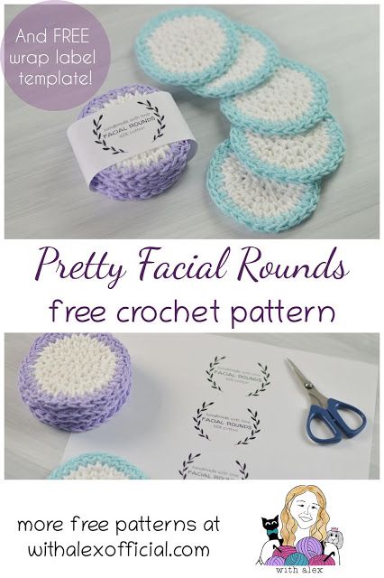 With Alex: Pretty Crochet Facial Round Free Pattern Crochet Pamper Set, Crochet Round Face Scrubbie, Crochet Cotton Rounds Free Pattern, Crochet Face Pads, Crochet Face Scrubbies Pattern Free, Diy Crochet Face Scrubbies, Crochet Face Scrubbies, Invisible Join, Scrubbies Crochet Pattern