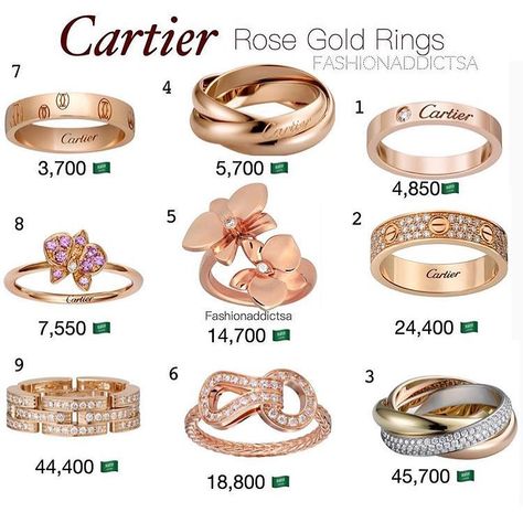 Cartier Rose Gold rings Cartier Rose Gold Ring, Cartier Rose Gold, Cartier Wedding Rings, Icon Jewelry, Rose Gold Rings, Hello Lover, Jewelry Bracelets Gold, Gold Jewelry Sets, Easy Diy Jewelry