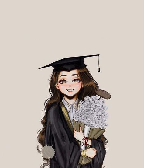 Graduation Drawing, Graduation Art, Girly M, Graduation Picture Poses, Graduation Photography, Girly Drawings, Fashion Art Illustration, Graduation Pictures, Digital Art Girl