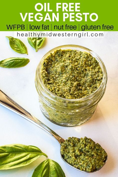 Oil Free Vegan Pesto, Seed Oil Free Diet, Oil Free Pesto, Vegan Dressings, Pasta Broccoli, Vegan Oil Free, Dairy Free Pesto, Vegan Sauce, Pesto Vegan