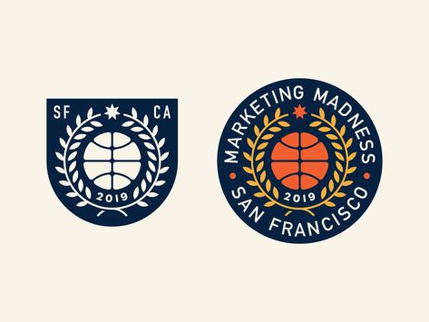 March Madness Badge by Patrick Moriarty | Dribbble | Dribbble Sports Badge, Badge Logo, March Madness, Badge Design, Silver Spring, Jersey Design, 로고 디자인, Logo Inspiration, Seals