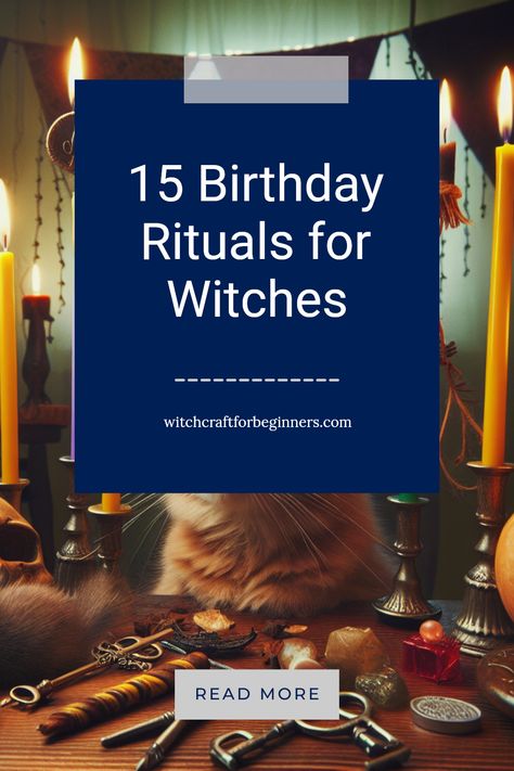 Celebrate your special day with these 15 magical birthday rituals designed for witches! Whether you're into spiritual practices or simply want to add some enchanting elements to your birthday, these ideas will make your day feel truly special. From intention-setting spells and sacred blessings to wish-making ceremonies, discover ways to embrace your unique path and journey into a new year of life. These birthday celebrations aim to create joy, reflection, and a deeper connection to your instincts as you enter this next chapter in life. Spiritual Birthday Rituals, Birthday Rituals Wicca, Witchcraft Birthday Spells, Birthday Rituals Witchcraft, Witchy Birthday Ideas, New Year Rituals Witch, Birthday Witchcraft, Witchcraft Birthday, New Year Rituals