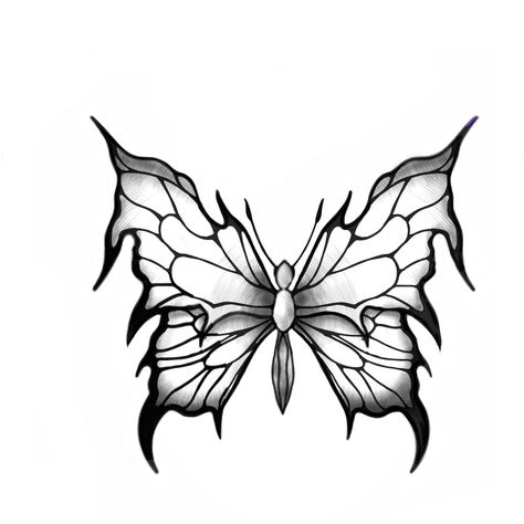 Flaming Butterfly Drawing, Trippy Butterfly Tattoo Ideas, Electric Butterfly Tattoo, Tattoo Butterfly Stencil, Butterfly Lightning Tattoo, Edgy Butterfly Tattoo Designs, Roses And Butterfly Drawing, Metal Butterfly Tattoo, Gothic Butterfly Drawing