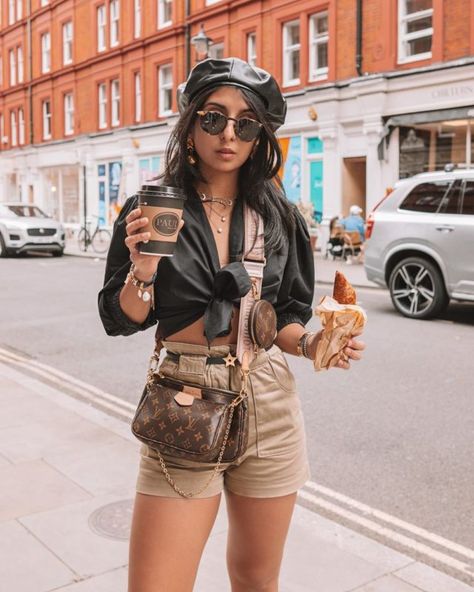 Multi Pochette Outfit, Lv Multi Pochette Outfit, Pochette Outfit, Beret Hat Outfit, Autumn Fashion Trends, Luxury Wishlist, Ny Cap, Louis Vuitton Outfit, Layer Necklaces