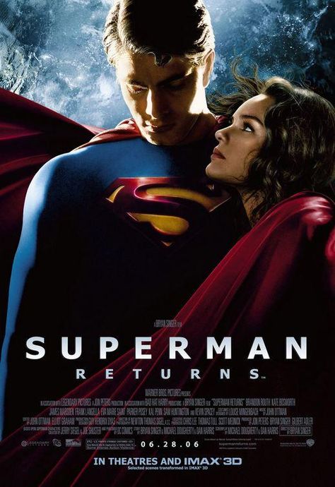 SuperMan Returns Superman Poster, Bryan Singer, Teri Hatcher, Superman Returns, Brandon Routh, Superman Movies, Justice League Dark, Superman Man Of Steel, Christopher Reeve