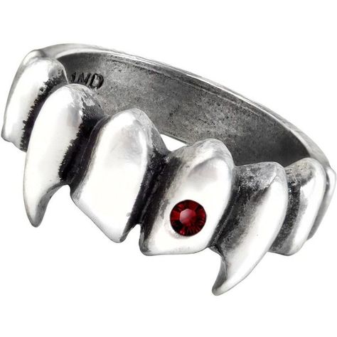 Alchemy Gothic Vamp Vampire Fangs Ring ❤ liked on Polyvore featuring jewelry, rings, gothic jewelry, gothic jewellery, gothic rings, swarovski crystal rings and swarovski crystal jewelry Goth Rings, Medieval Wedding Ring, Gothic Jewelry Rings, Alchemy Gothic Jewelry, Rings Swarovski, Vampire Ring, Vampire Jewelry, Gothic Wedding Rings, Goth Ring