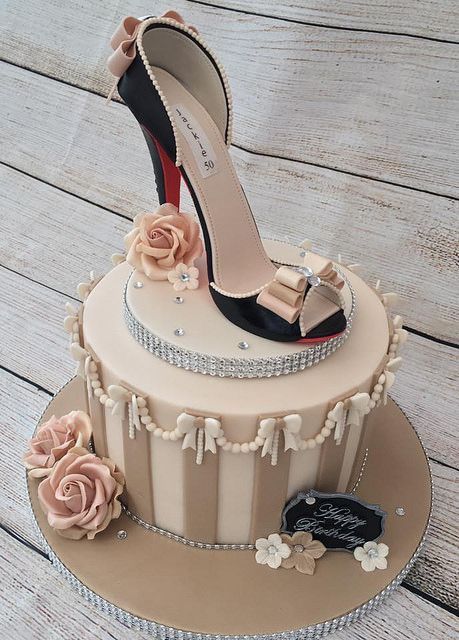 Cake by Lorraine Yarnold High Heel Cakes, Shoe Cakes, Shoe Cake, 40th Birthday Cakes, Birthday Cakes For Women, 50th Birthday Cake, Cakes For Women, Chocolate Icing, Fashion Cakes