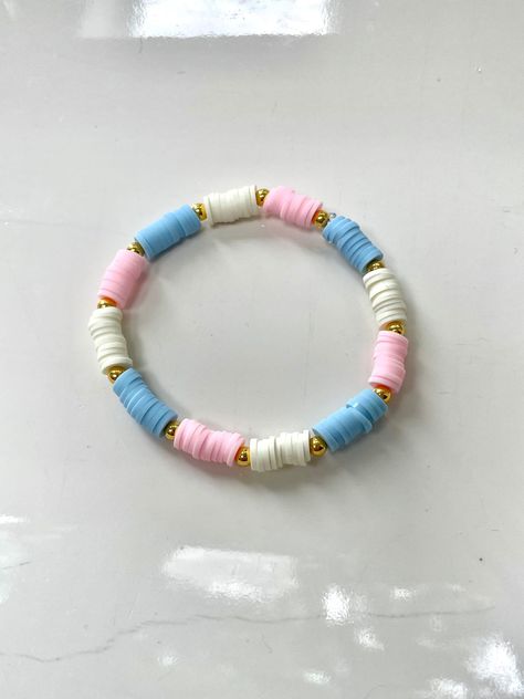 Cotton Candy Clay Bead Bracelet, Beach Aesthetic Clay Bead Bracelets, Play Bead Bracelet Ideas, Cute Clay Bead Bracelet Ideas For Summer, Clay Bead Bracelet Ideas No White, Wwjd Clay Bead Bracelet, Pretty Clay Bead Bracelet Ideas, Cute Bracelets Ideas Beads, Summer Clay Beads Bracelet Ideas