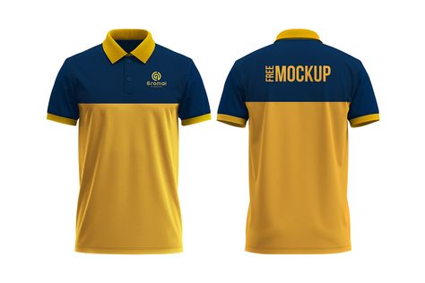 Polo Shirt Mockup Free Psd, Company T Shirt Design, Polo Shirt Design Graphics, Polo Shirt Design Uniform, Polo Shirt Uniform, Polo Shirt Mockup, Sports Apparel Design, Model Kaos, Polo T Shirt Design