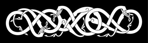 Urnes Style Knotwork, Urnes Style Tattoo, Norse Knotwork, Celtic Drawings, Urnes Style, Viking Ornament, Norse Design, Norse Art, Russian Embroidery