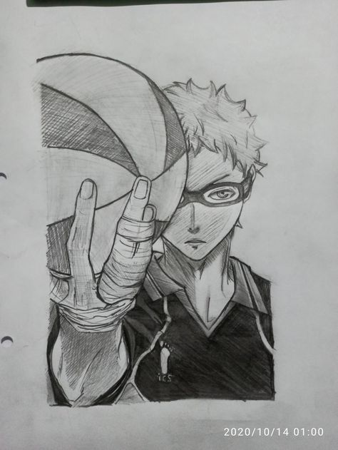 Haikyuu Pencil Drawing, Nishinoya Drawing Sketch, Anime Sketch Haikyuu, Haikyuu Sketch Pencil, Tsukishima Sketch, Tsukishima Drawing, Haikyuu Drawing Sketch, Haikyuu Doodles, Haikyuu Sketch