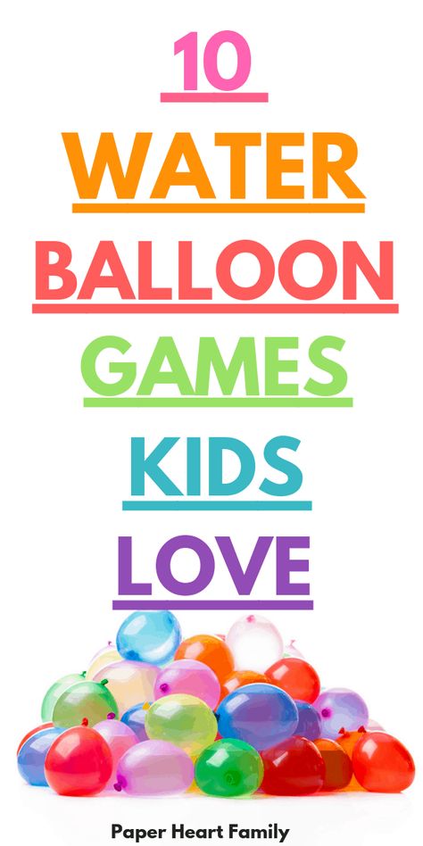 Balloon Activities, Balloon Games For Kids, Water Balloon Games, Balloon Games, Water Games For Kids, Summer Fun For Kids, Games Kids, Fun Summer Activities, Water Games