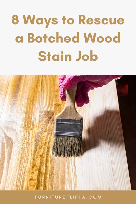 Learn 8 ways to rescue a botched wood stain job. Follow these detailed steps to correct staining mistakes and achieve a beautiful, consistent finish on your wood surfaces. Wood Project, Stained Wood, Wood Stain, Wood Surface, Stain Colors, Sanding, Staining Wood, A Bad, Fix It