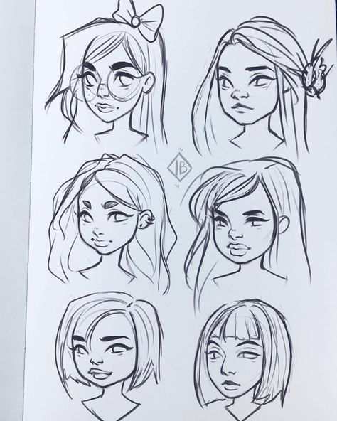 Same Face Syndrome, Face Female, Female Cartoon, Cartoon Faces, Artist Doll, Realistic Art, Anime Poses Reference, How To Draw Hair, Art Tips