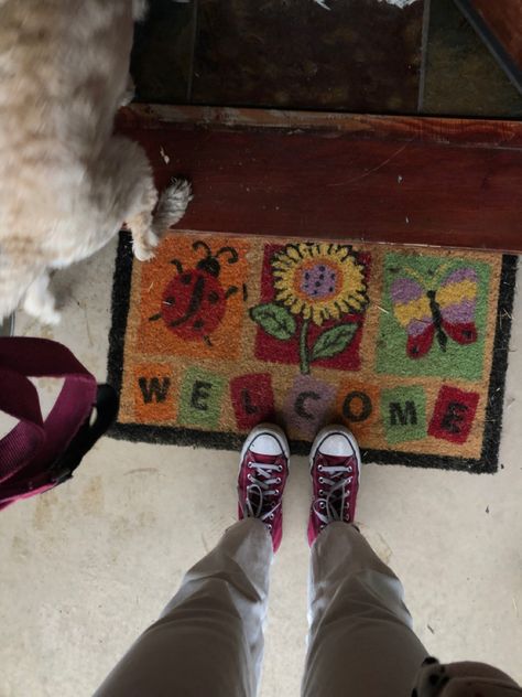 Fall converse welcome mat Aesthetic Welcome Mat, Welcome Mat Aesthetic, Mat Aesthetic, Personal Aesthetic, Welcome Mat, Welcome Mats, Apartment