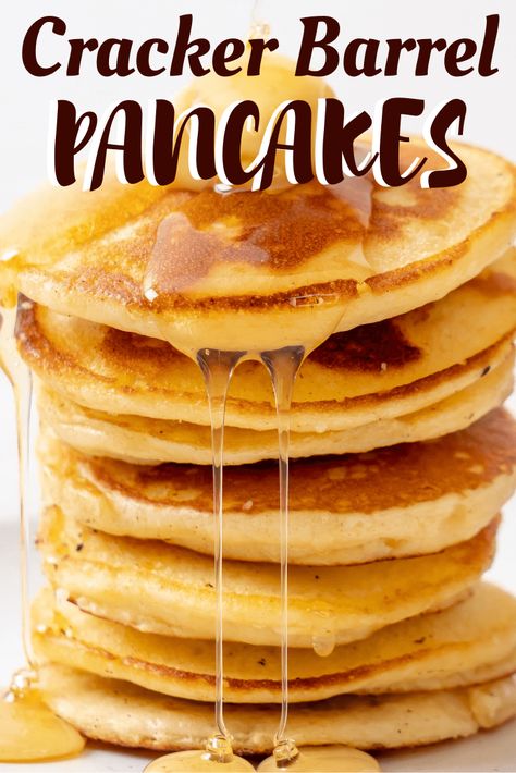 Cracker Barrel Pancake Recipe, Copycat Cracker Barrel Pancakes, Cracker Barrel Pancakes, Fluffy Buttermilk Pancakes, Cracker Barrel Recipes, Apple Cinnamon Pancakes, How To Cook Pancakes, Pancake Mix Recipes, Pancake Toppings