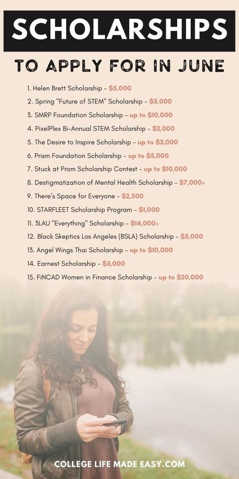 60 Due in June Scholarships for College Students 1 Scholarships For Graduate Students, High School Scholarships, Scholarships For College Students, Work Hacks, Teen Issues, Undergraduate Scholarships, Dorm Food, School Scholarship, College Student Hacks