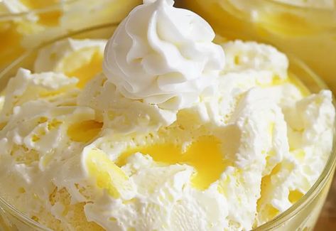 Lemon Fluff Dessert, Jello Pudding Recipes, Lemon Fluff, Chocolate Pudding Desserts, Jello Dessert Recipes, Lemon Pie Filling, Lemon Jello, Fluff Recipe, Fluff Desserts