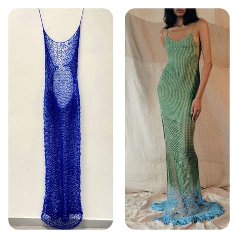 Knit Mesh Dress, Crochet Mesh Dress Pattern, Mesh Dress Crochet, Crochet Prom Dress, Crochet Mesh Dress, Beige Crochet Dress, Blue Crochet Dress, Lace Crochet Dress, Mesh Crochet