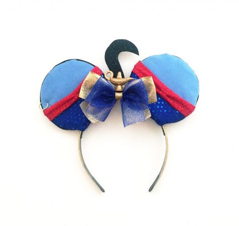 Genie Disney, Micky Ears, Ears Inspiration, Diy Disney Ears, Disney Ears Headband, Aladdin Genie, Diy Mickey Ears, Disney Mouse Ears, Disney Headbands