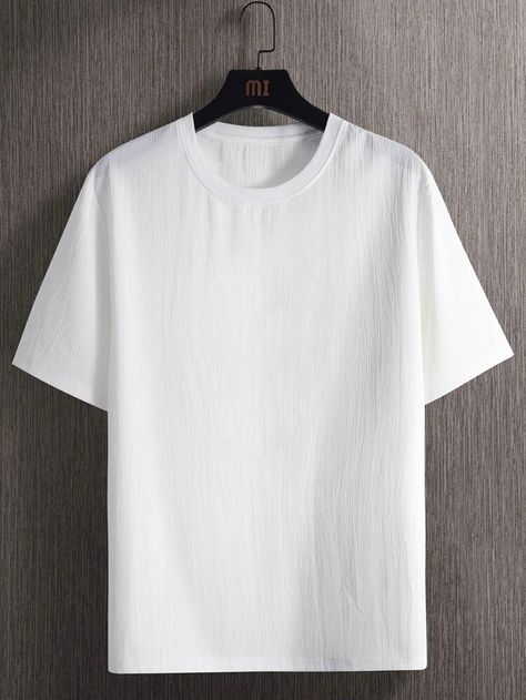 Plain White Shirt, Christian Shirts Designs, Hoodie Drawing, 3d Signs, T Shirt Design Template, White Tshirt Men, Blank T Shirts, Shirt Template, Round Neck Shirt